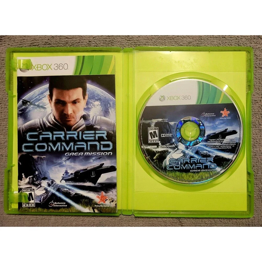 Carrier Command: Gaea Mission (Microsoft Xbox 360, 2012) CIB, MANUAL, FAST SHIP
